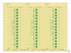 Time Clock Cards (Continuous Computer System) (Form #AA-292-VI) (300 cards) (100 sheets per pack)