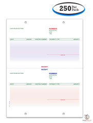 Laser Cash Receipt Form - 4 Holes (Form LZR-CR) (250 per pack)