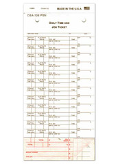 Daily Time and Job Ticket (3-part carbonless) (Form #DSA-126-PSN)