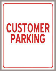Customer Parking Sign (PDF Download)
