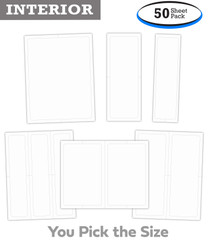 Blank White Addendum Window Stickers - Interior (50 Sheets Per Pack)
