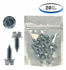 License Plate Screws - Slotted Hex Head - Metric (20 per box)