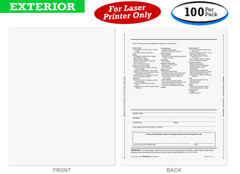 Exterior Self-Adhesive Buyers Guides - Blank Front - Text on Back - Outside / Outdoor (100 per pack)
