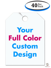 Custom Printed Hang Tags - Full Color (40 Per Pack)