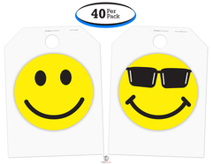 Happy Face Hang Tags (40 per pack)