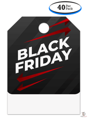 Black Friday Hang Tags - Full Color (40 Per Pack)