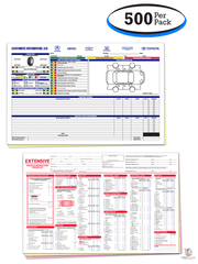 Custom Multi-Point Vehicle Inspection Forms - 17 x 11 (500 Per Pack)