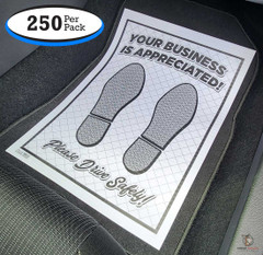 Double Poly-Coated Ridged Paper Floor Mats (250 Per Pack)