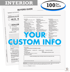 Custom Interior Buyers Guides (100 Per Pack)