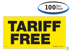 Tariff Free - Exterior Window Stickers (100 Pack)