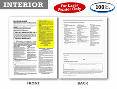 Interior Buyers Guide - Massachusetts - Window Stickers (100 Pack)