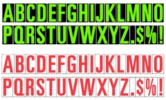 Alphabet Letters - Outdoor Window Glass Vinyl Stickers (12 Per Pack)