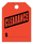 Clearance Fluorescent Jumbo Mirror Hang Tags (4 color options) (50 per pack) - ORANGE