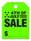 4th Of July Sale - Fluorescent Jumbo Mirror Hang Tags - 5 Color Options (50 per pack) (Green)