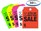 4th Of July Sale - Fluorescent Jumbo Mirror Hang Tags - 5 Color Options (50 per pack)