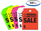 Memorial Day Sale - Fluorescent Jumbo Mirror Hang Tags - 5 Color Options (50 per pack)