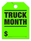 Truck Month - Fluorescent Jumbo Mirror Hang Tags - 5 Color Options (50 per pack) (Green)