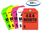 4x4 Month - Fluorescent Jumbo Mirror Hang Tags - 5 Color Options (50 per pack)
