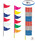 Ground Pennants - 6-Foot-Tall Pole (6 Per Pack)