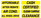 Slogan Automotive Window Stickers (Black Text on Yellow) (12 per pack)