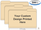 Custom Printed - Legal Size - Manila 3 Tab File Folders (500 Per Box)