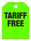 Tariff Free Mirror Hang Tags (50 Per Pack) - Green