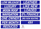 Slogan Automotive Window Stickers (Blue & White) (12 per pack)