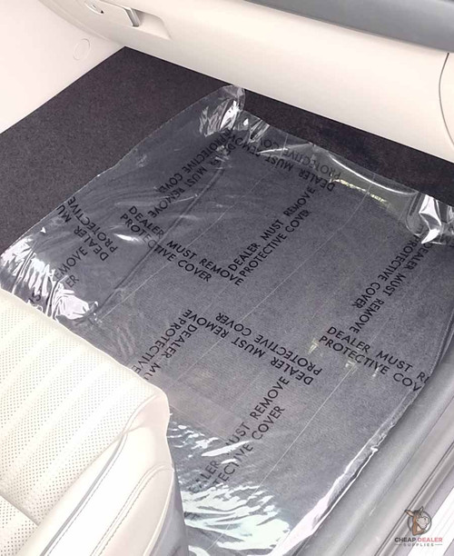 Dealer Must Remove - Full Adhesive Plastic Floor Mats (3 Mil or 4 Mil) (300 Foot Roll / 175 Mats)