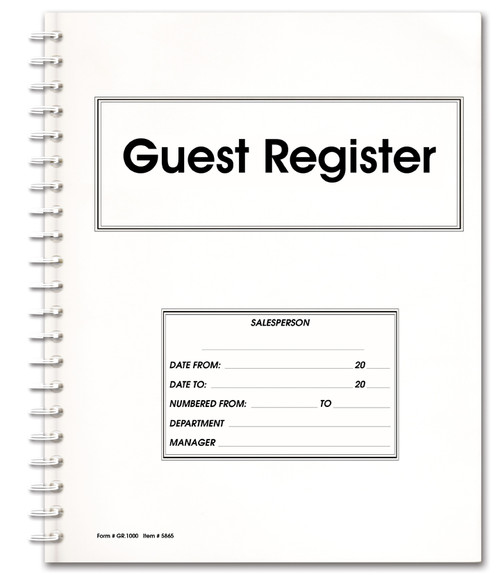 Guest Register Book (Form # GR-1000)