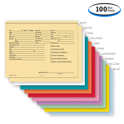 Buff Printed Heavy Duty Deal Envelopes Deal Jackets (100 Pack)
