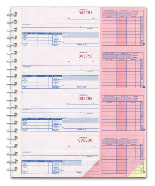 Cash Receipt Books (Form #AA-138NC-1S2L) (200 per book) (8042)