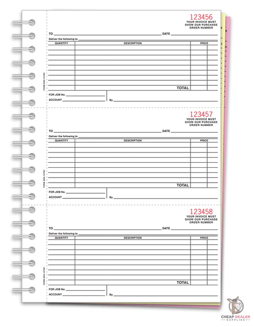 Purchase Order Book (3-part) (book of 150) (Form #DSA-127NC)