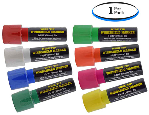 30mm Wide Tip Windshield Markers - Works On Most Surfaces
