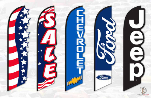 3D Swooper Banner Flags - Slogans and Manufacturer Brands