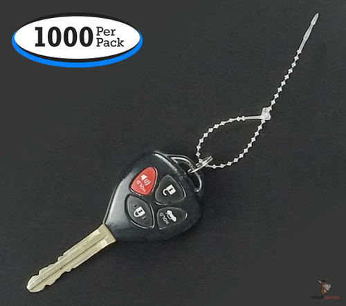 Nylon Plastic Key Ring Snap Locks - Adjustable Fasteners (5" Long) (1,000 Per Pack)