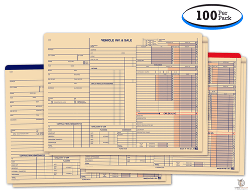 Heavy Duty Vehicle Inventory and Sale Deal Jackets (100 Per Pack)