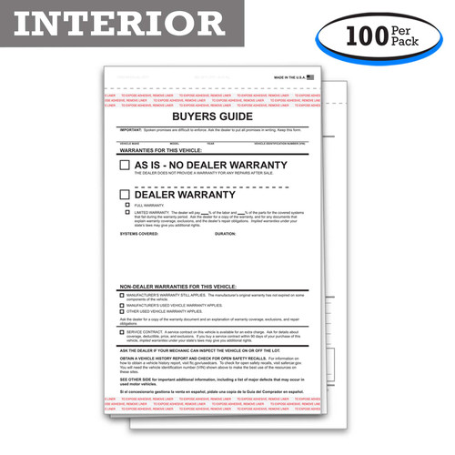 2-Part Adhesive Tape Buyers Guide - As Is - No Lines (100 Per Pack)