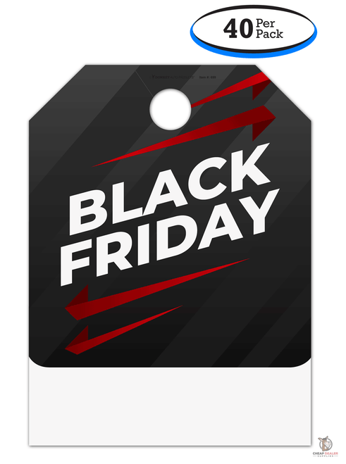 Black Friday Hang Tags - Full Color (40 Per Pack)