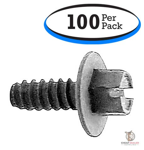 LICENSE PLATE SCREWS SLOTTED HEX HEAD SELF TAPPING (100 Per Bag - Foto 2