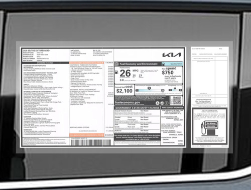 Monroney Exterior Laminating Sheets for Window Stickers (100 Sheets Per Box)