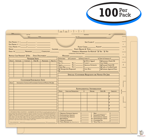 Printed Ultra Heavy Duty Body Shop Jackets (100 Per Box) - Buff