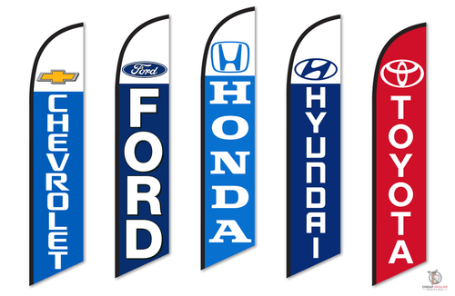 Swooper Banner Flags - Top Automotive Brands (1 Per Pack)