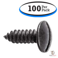 Slotted Truss Head Premium License Plate Screws - #14 x 3/4 Inch - Black E-Coat (100 Per Pack)