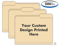 Custom Printed Manila 3 Tab File Folders (500 Per Box)
