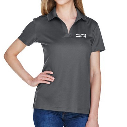Performance Graphite Gray Ladies Plaited Polo 