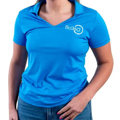 Women's Blue Bid360 Polo
