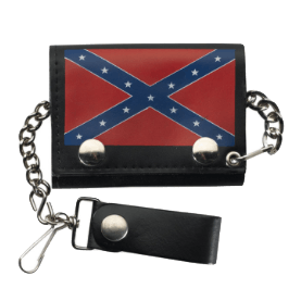 confederate flag men long wallet