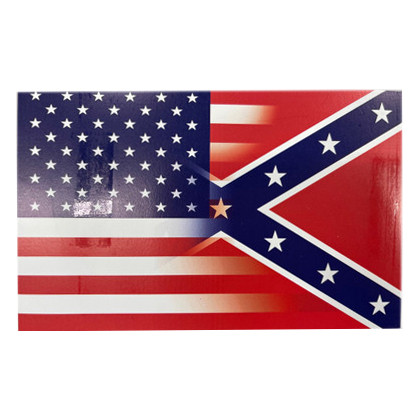 Half American Flag and Half Confederate Flag
