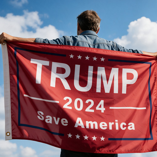 Trump Save America 2024 Flag full product view
