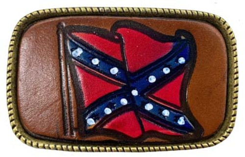 *Made in America" Confederate Flag Belt Buckle